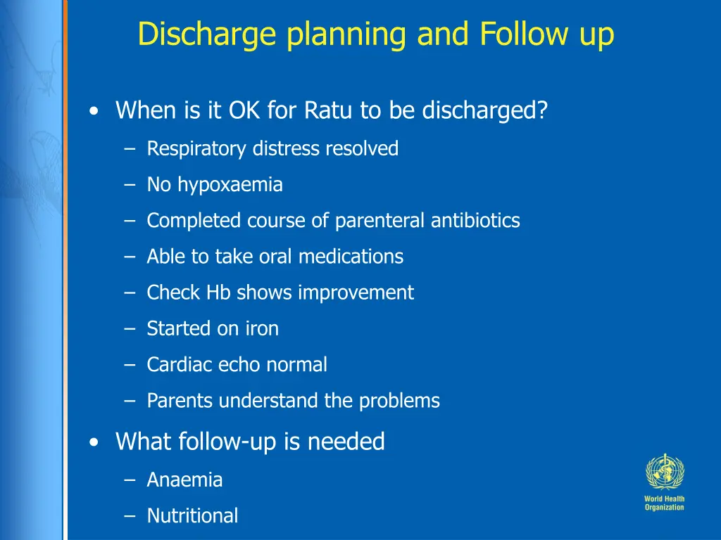 discharge planning and follow up 1