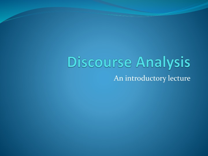 an introductory lecture