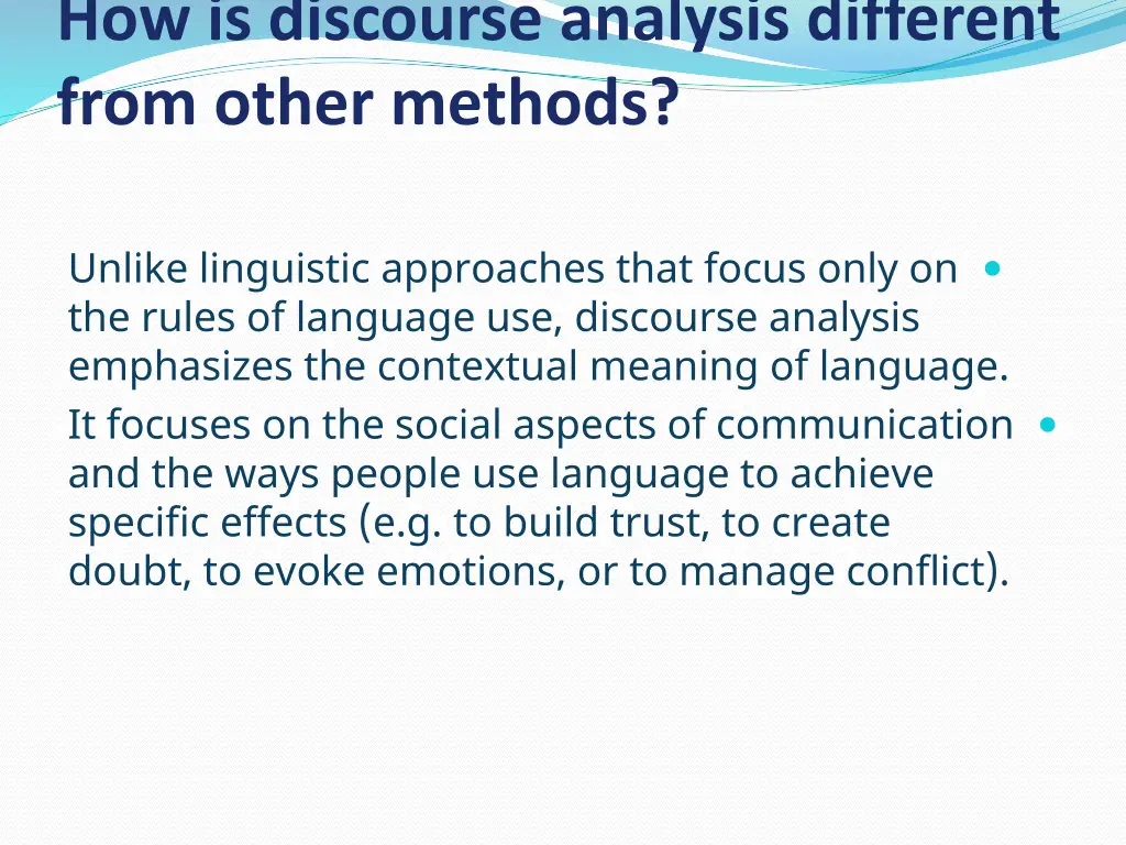 how is discourse analysis different from other