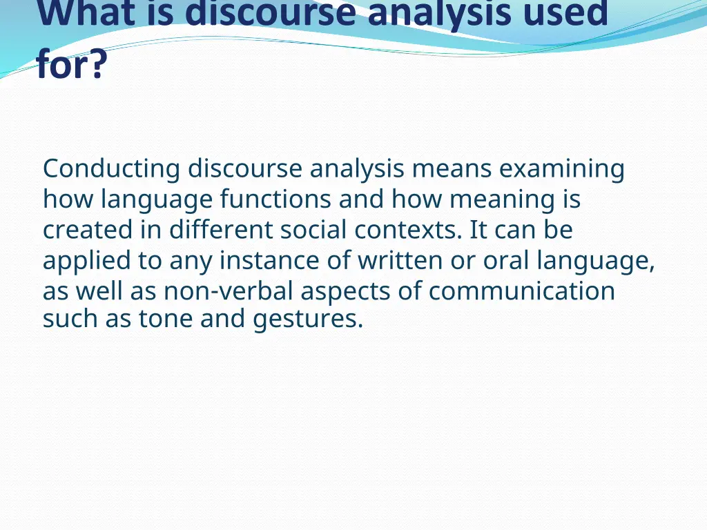 what is discourse analysis used for