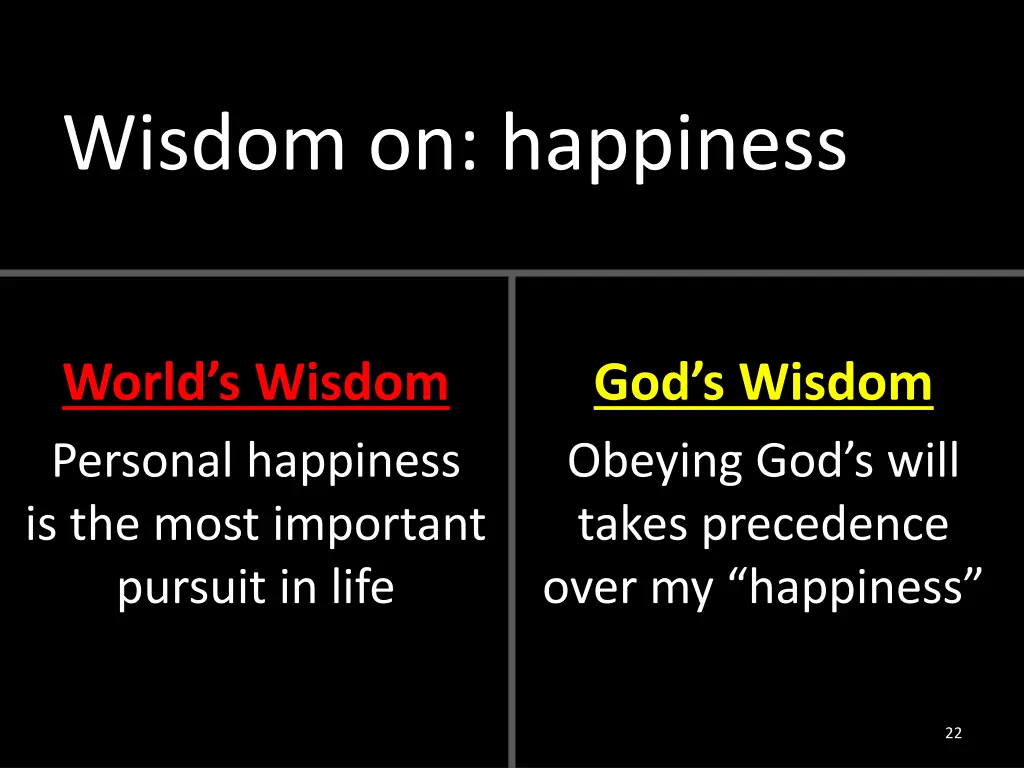 wisdom on happiness