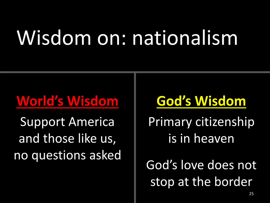 wisdom on nationalism