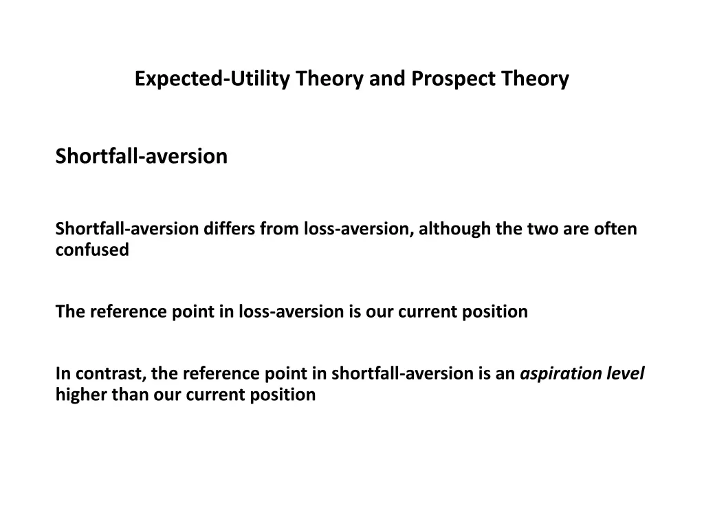 expected utility theory and prospect theory 13