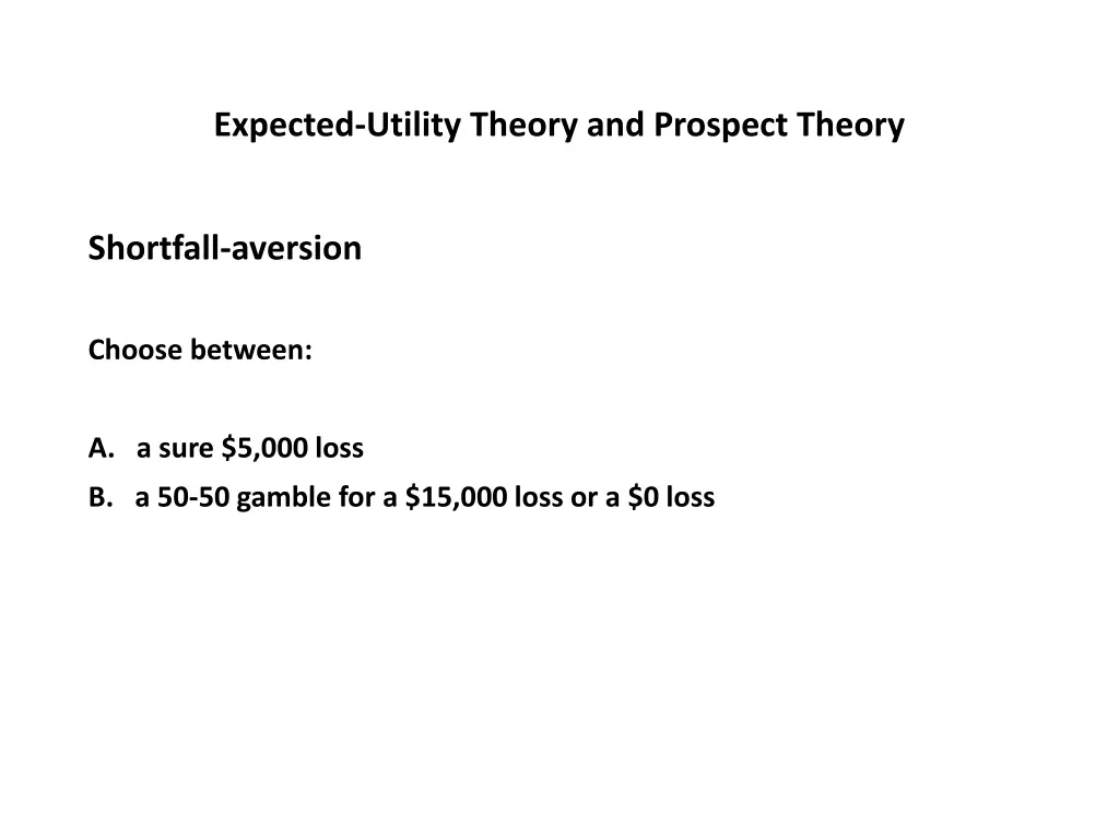 expected utility theory and prospect theory 14