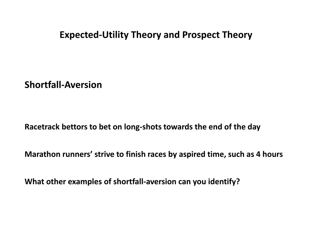 expected utility theory and prospect theory 15