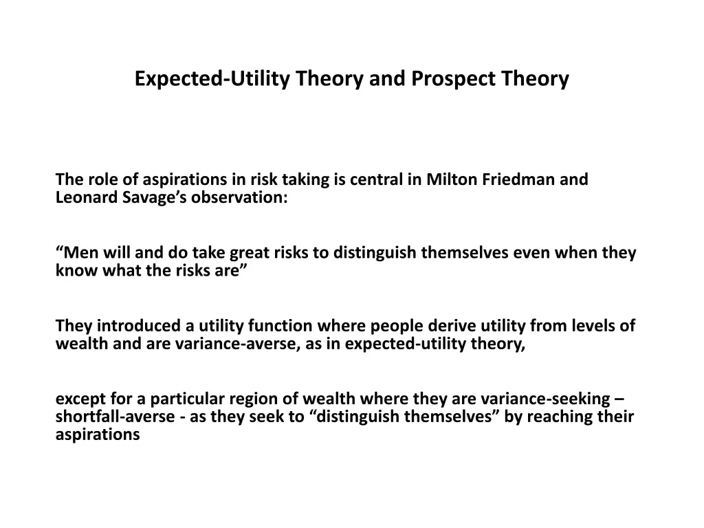 expected utility theory and prospect theory 16