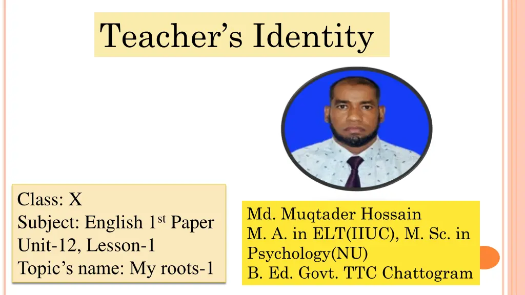 teacher s identity