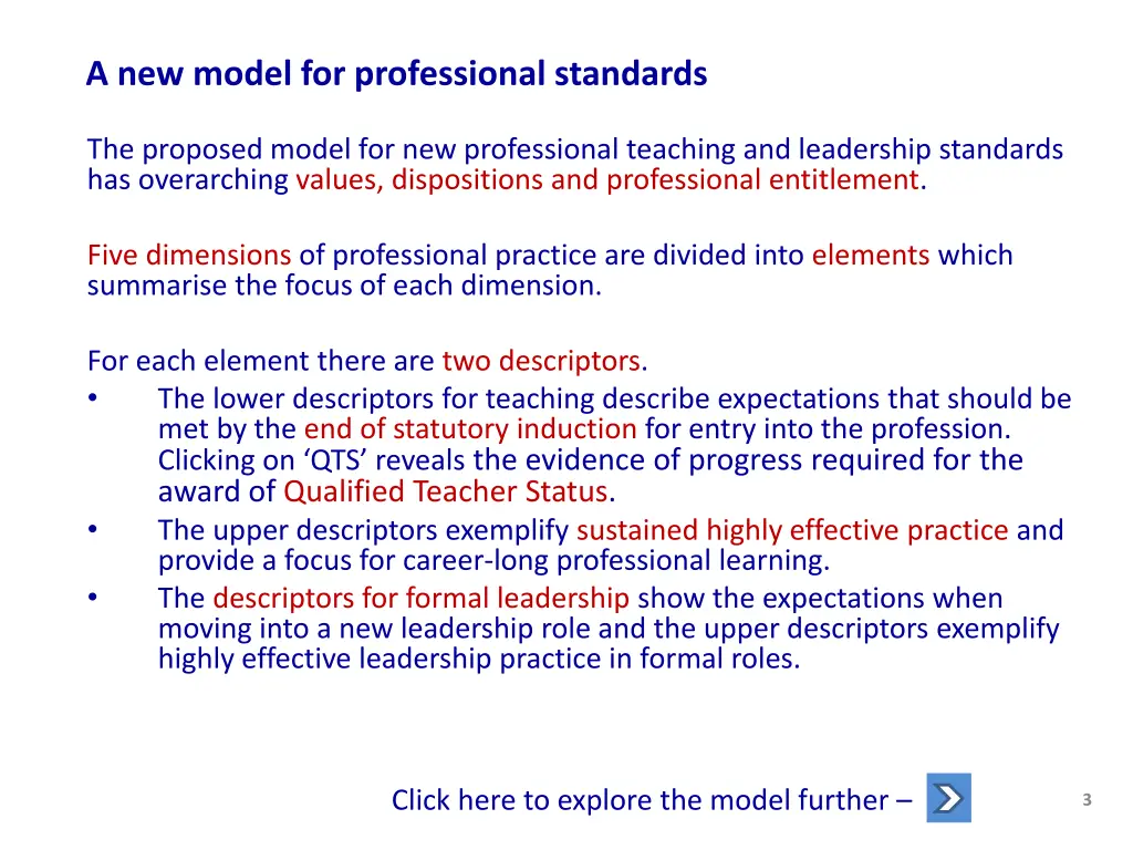 a new model for professional standards