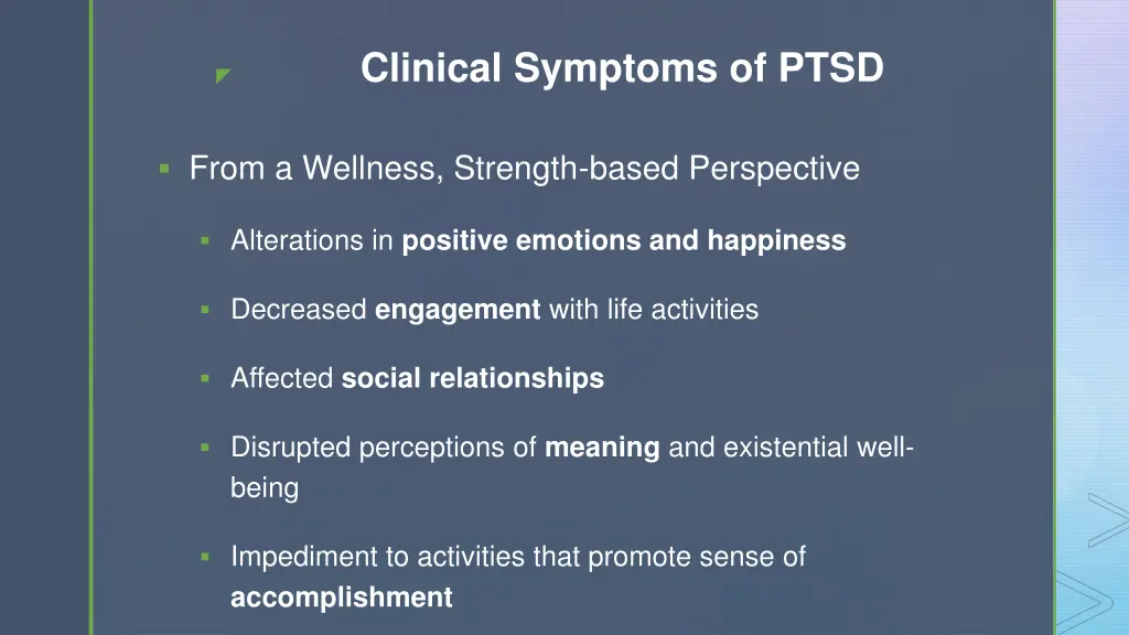 clinical symptoms of ptsd 1