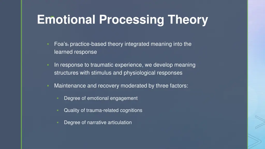 emotional processing theory