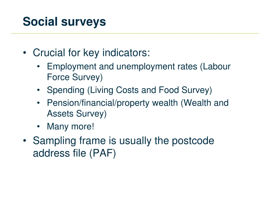 social surveys