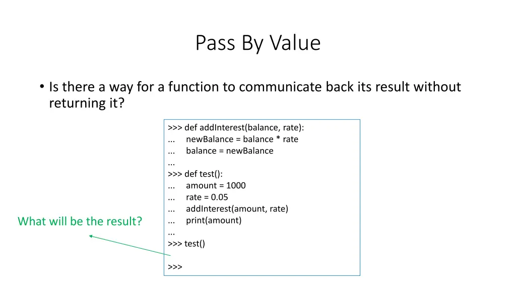 pass by value 1