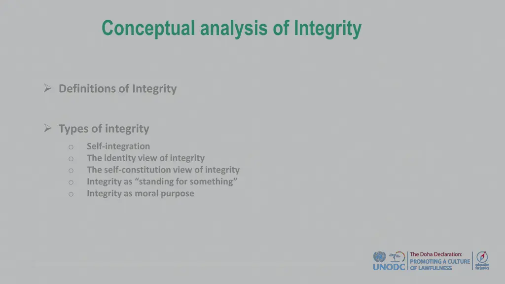 conceptual analysis of integrity