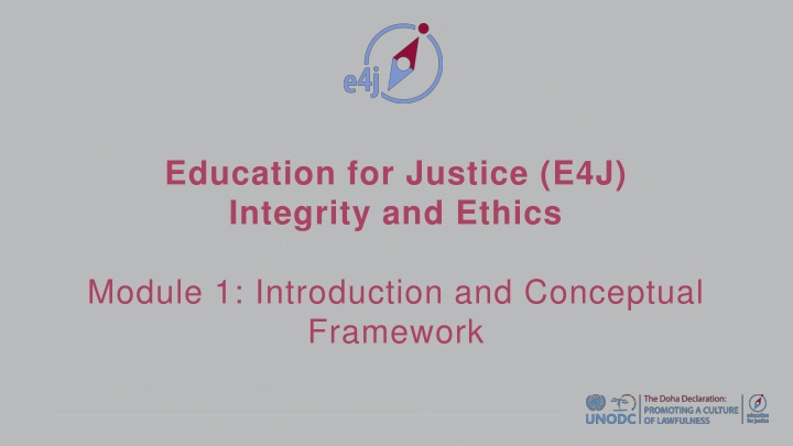 education for justice e4j integrity and ethics