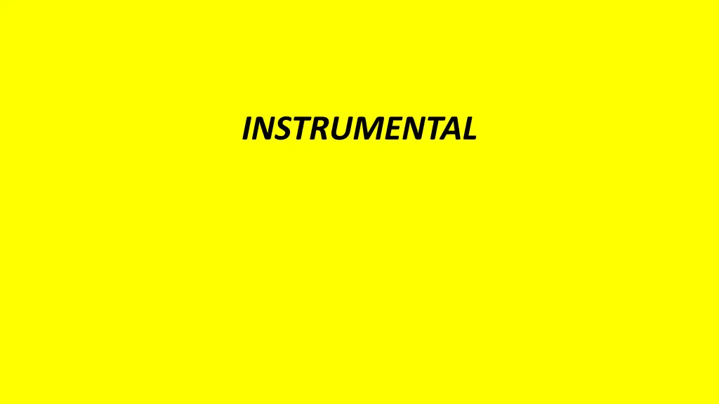 instrumental