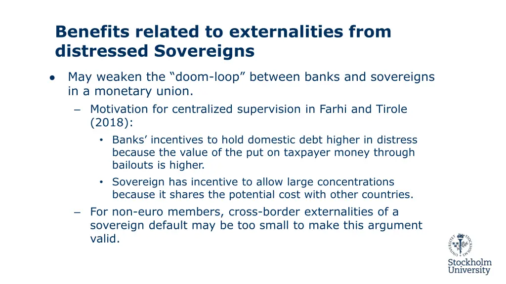 benefits related to externalities from distressed