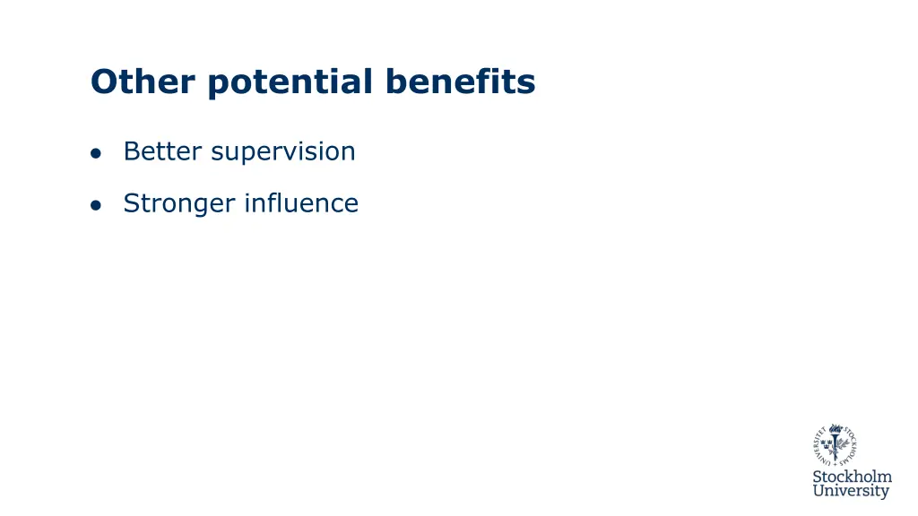 other potential benefits