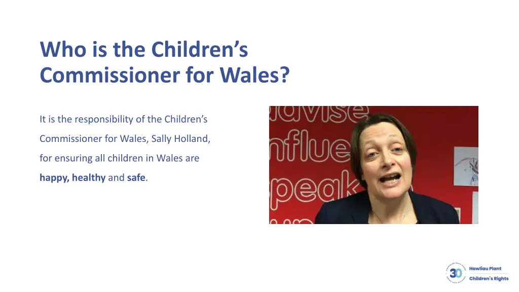 who is the children s commissioner for wales