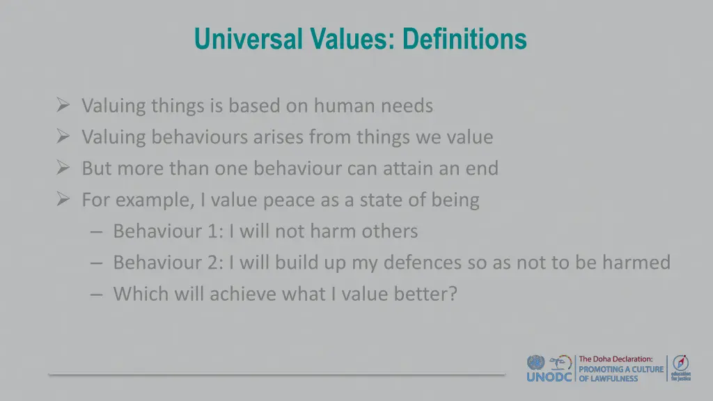 universal values definitions 1