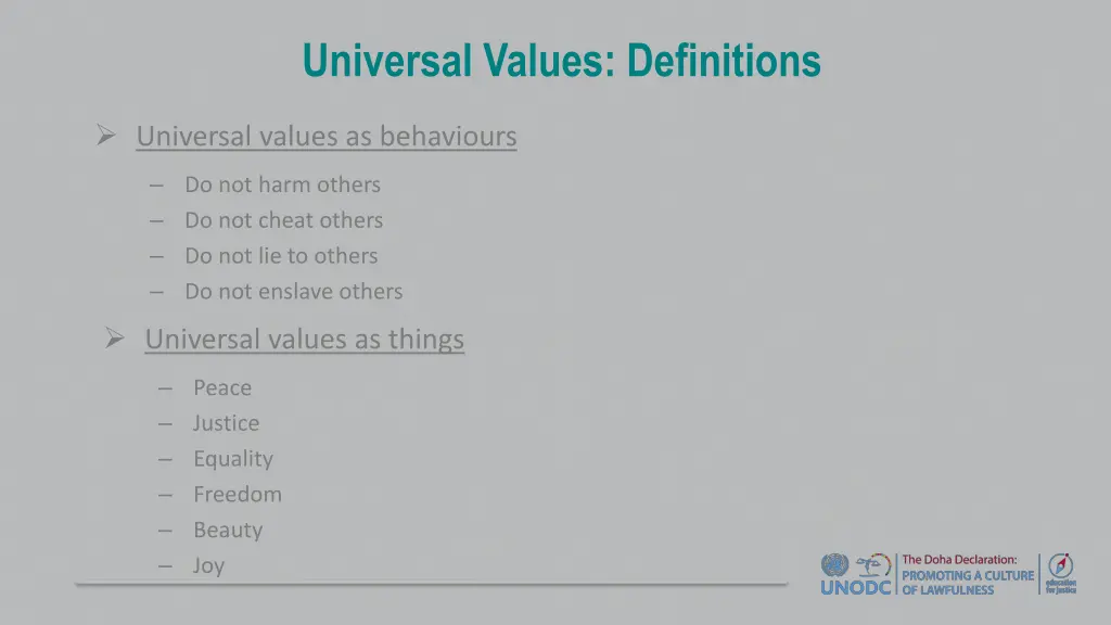 universal values definitions 3