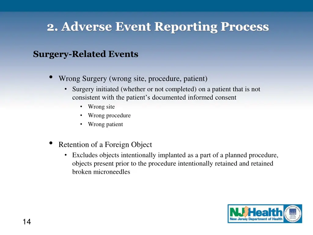 2 adverse event reporting process 1