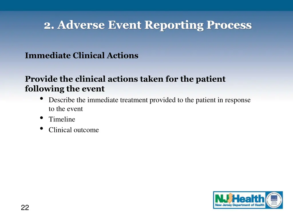 2 adverse event reporting process 9