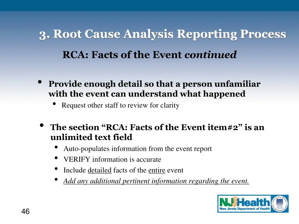 3 root cause analysis reporting process 10