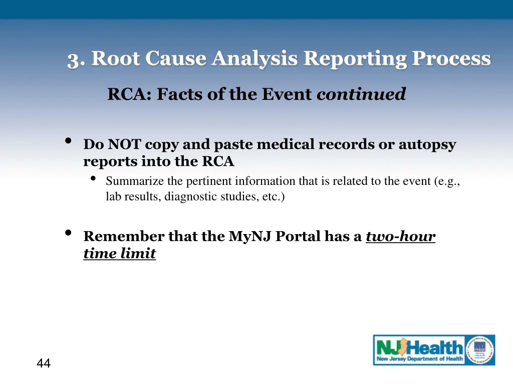 3 root cause analysis reporting process 8