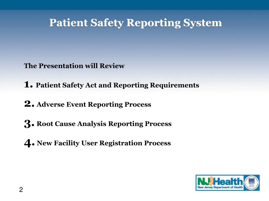 patient safety reporting system