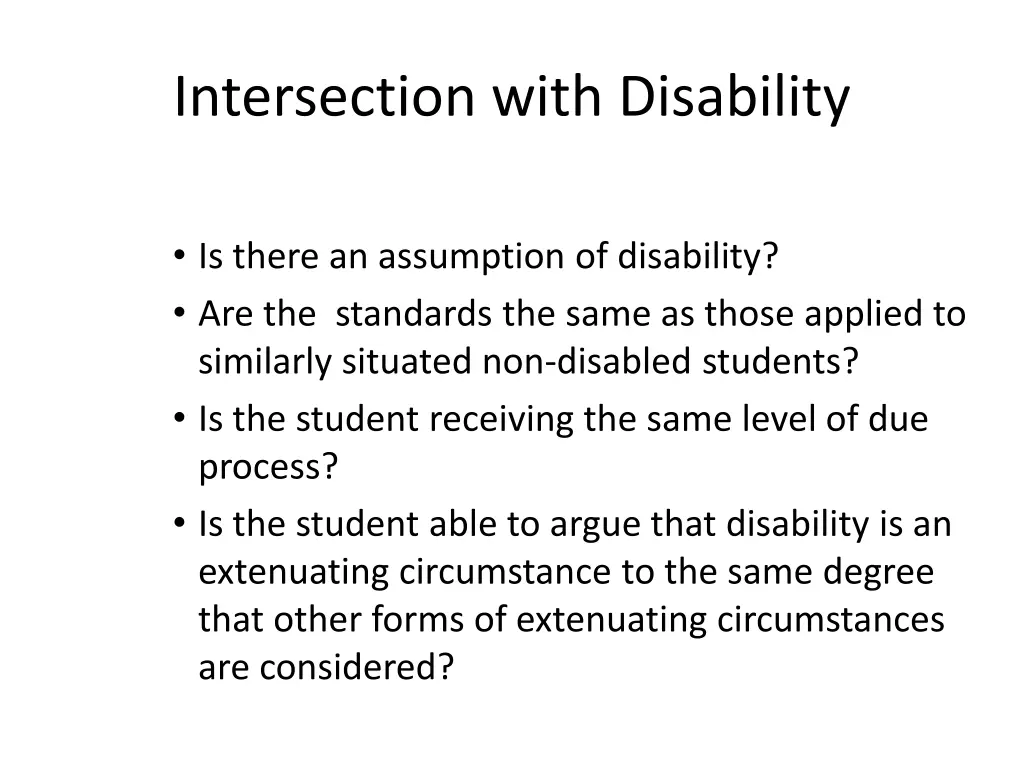 intersection with disability