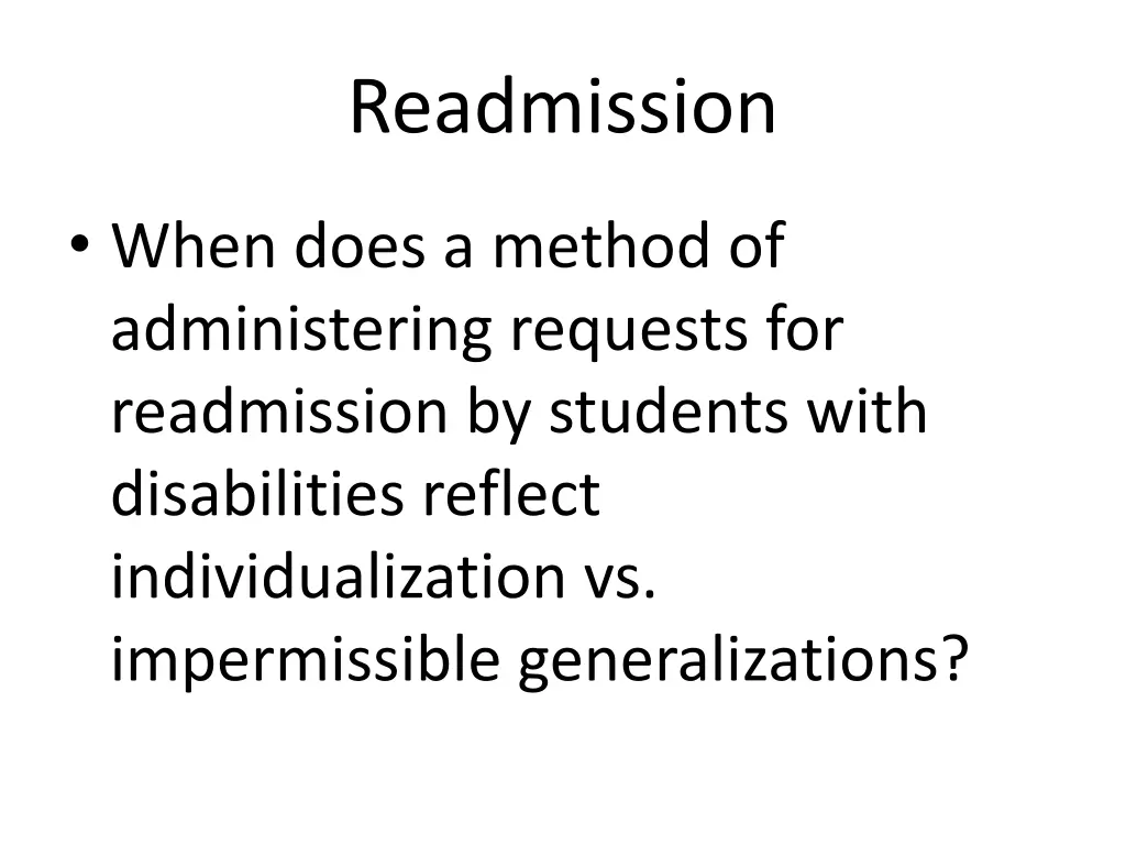 readmission