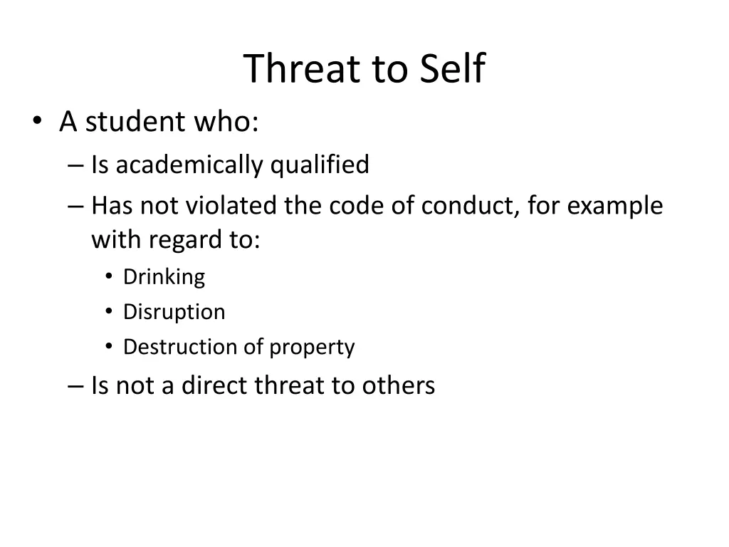 threat to self