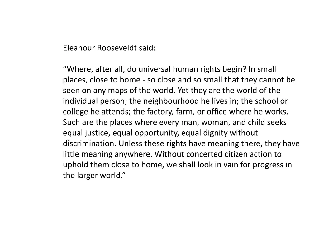 eleanour rooseveldt said