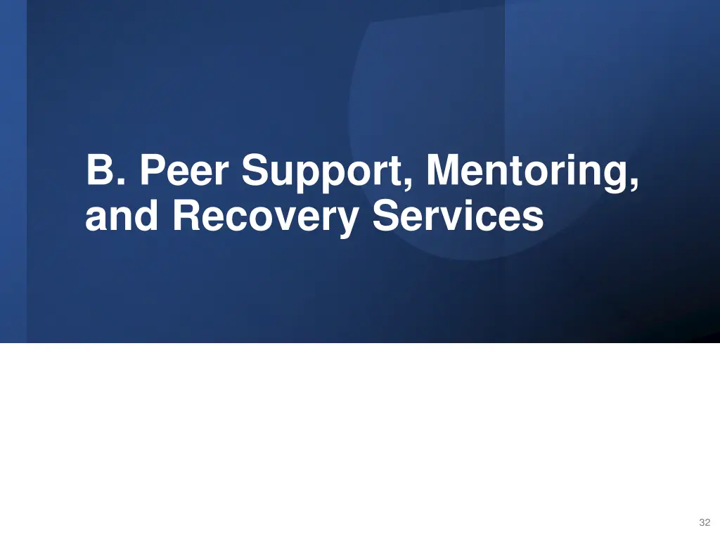 b peer support mentoring and recovery services