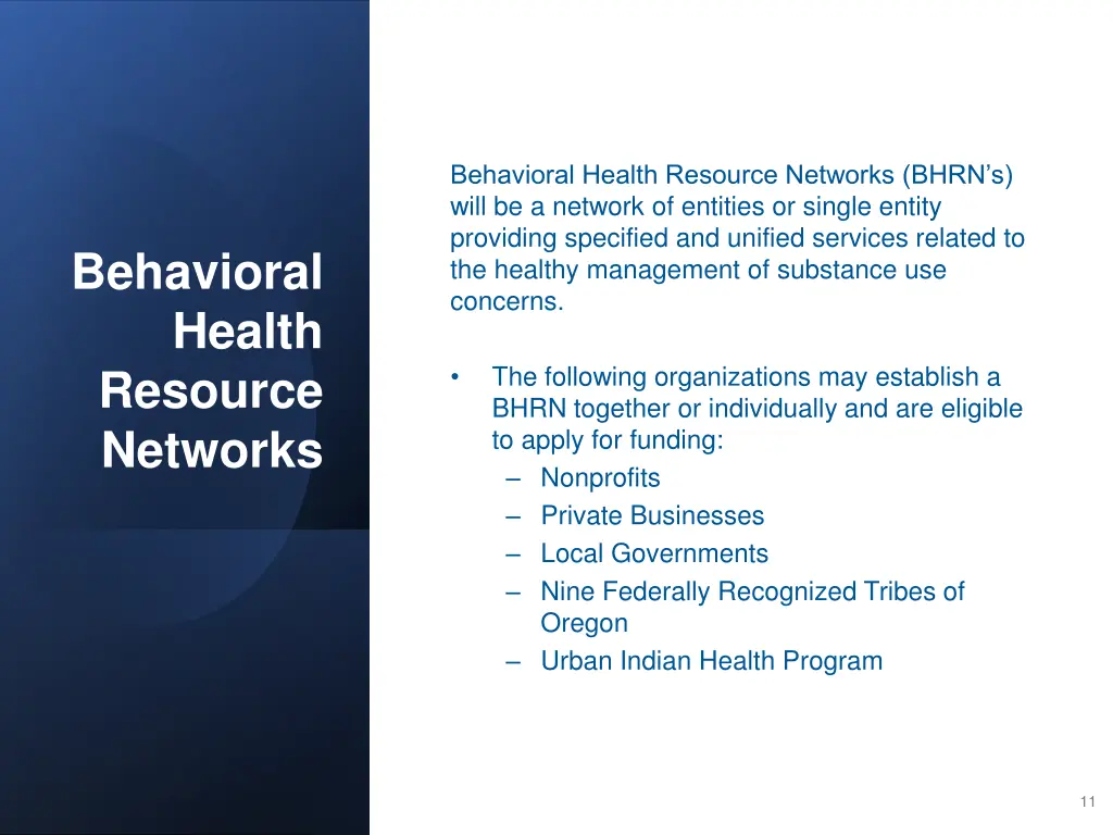 behavioral health resource networks bhrn s will