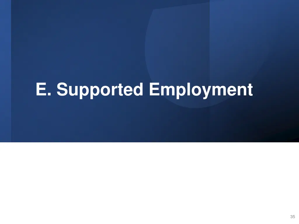 e supported employment