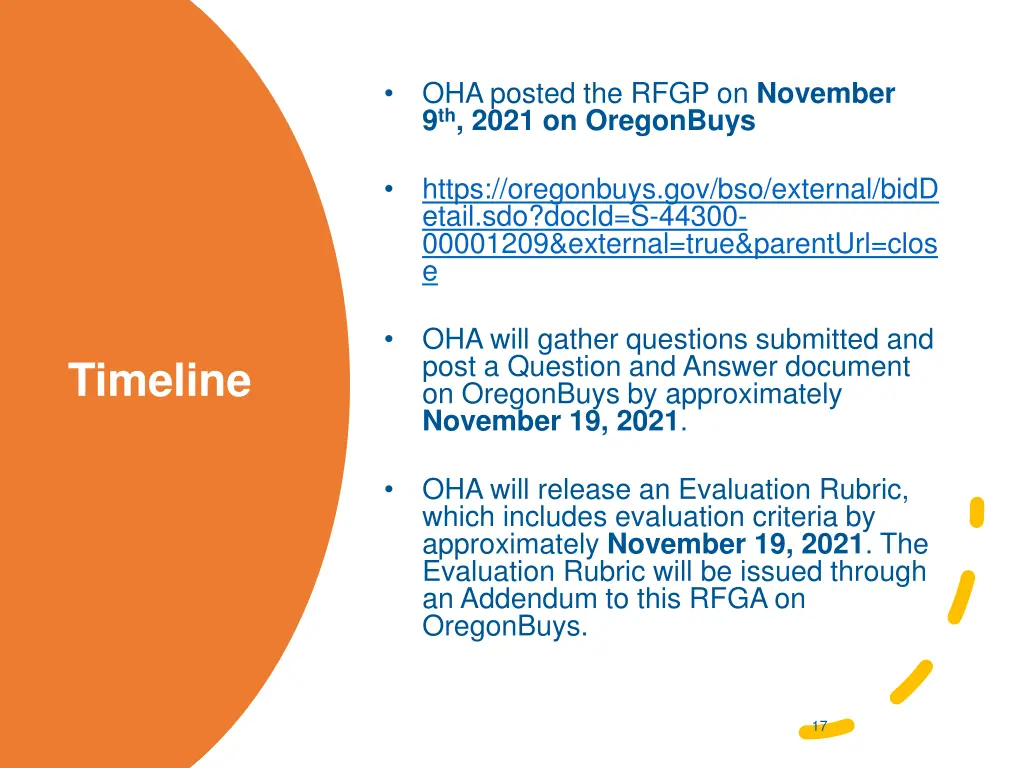 oha posted the rfgp on november 9 th 2021