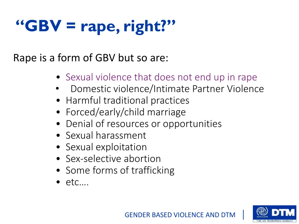 gbv rape right rape is a form of gbv but so are