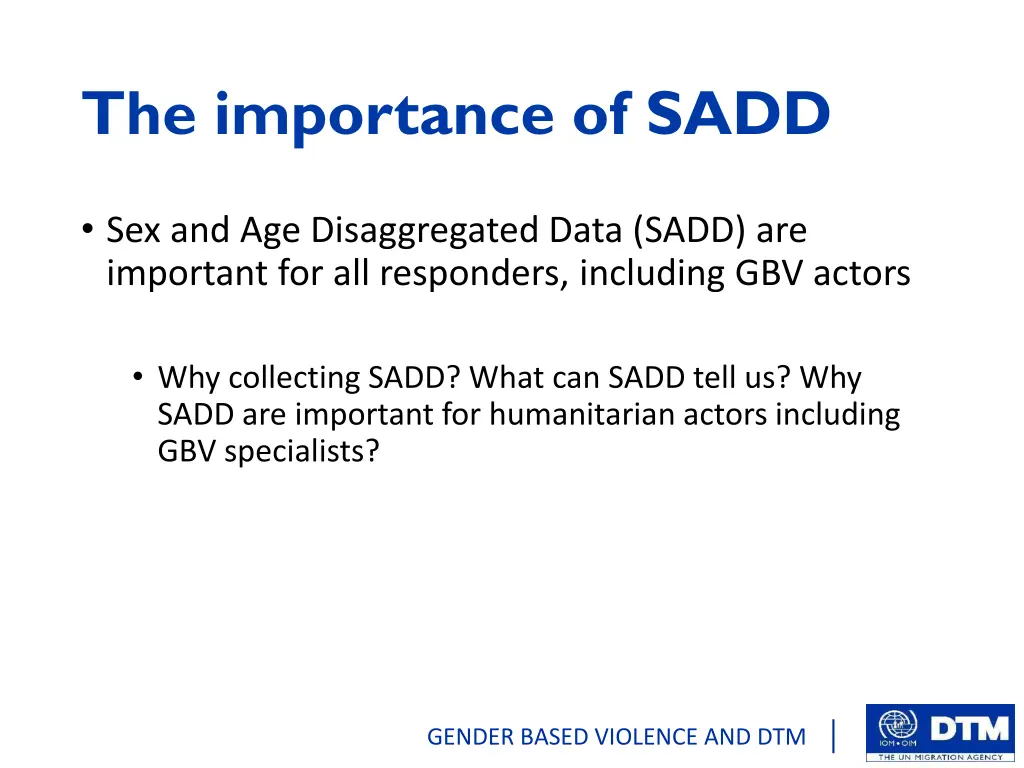 the importance of sadd