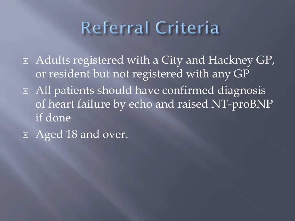 adults registered with a city and hackney