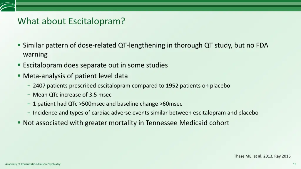 what about escitalopram