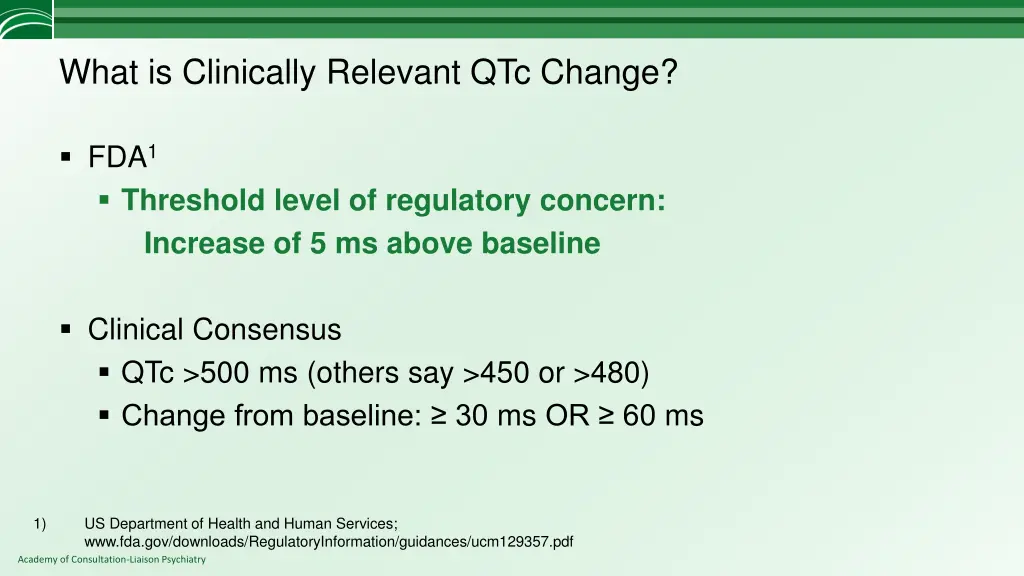 what is clinically relevant qtc change