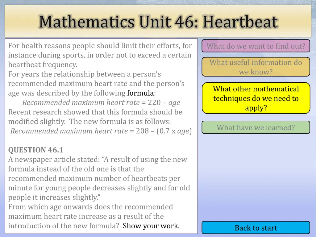 mathematics unit 46 heartbeat 3