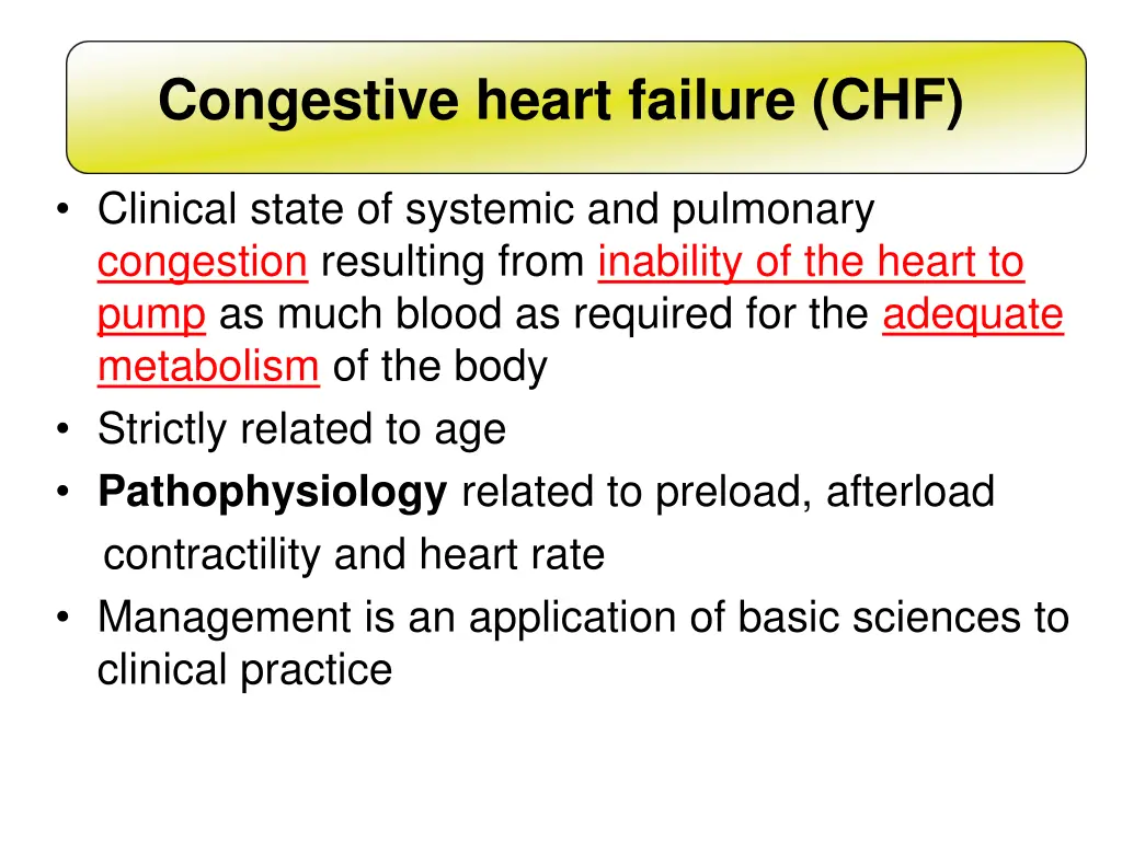 congestive heart failure chf