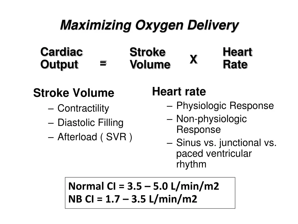 maximizing oxygen delivery