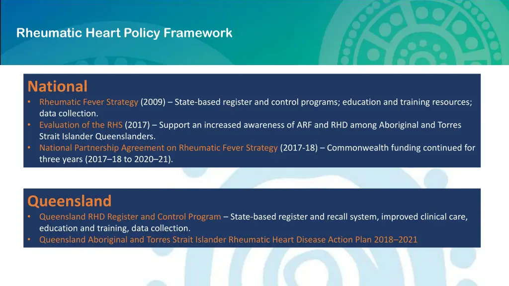 rheumatic heart policy framework