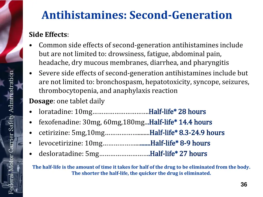 antihistamines second generation 1