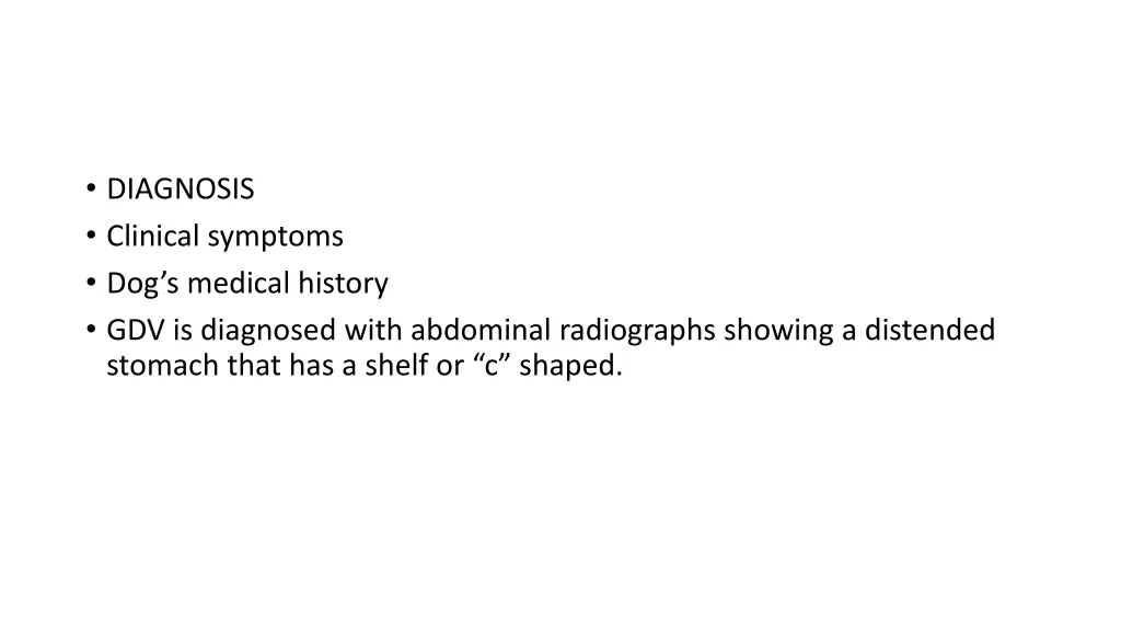 diagnosis clinical symptoms dog s medical history