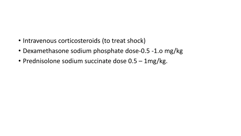 intravenous corticosteroids to treat shock