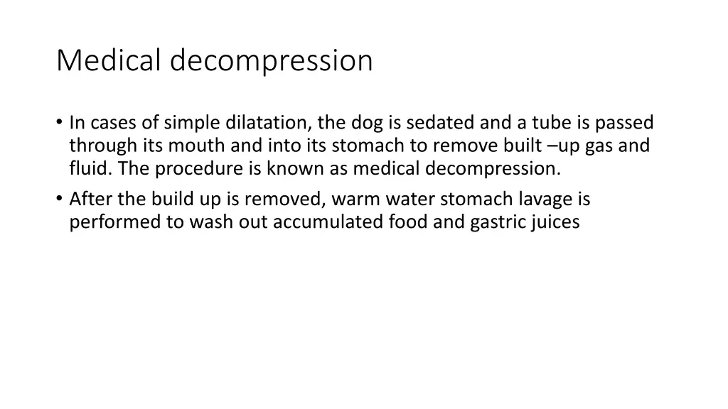 medical decompression